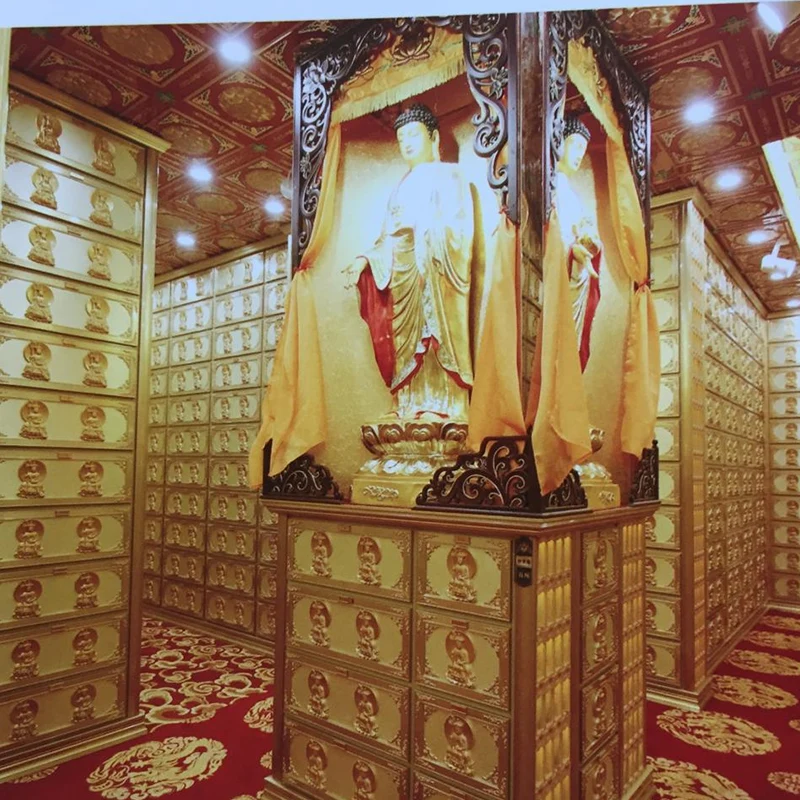 Smart urn storage rack para sa mga templo